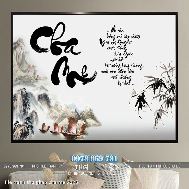 file tranh thu phap cha me 2025