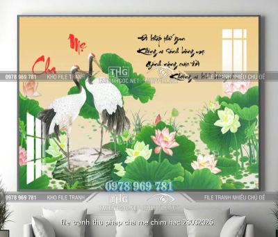 file tranh thu phap cha me chim hac 28032026