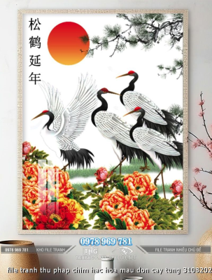 file tranh thu phap chim hac hoa mau don cay tung 31082024 phu