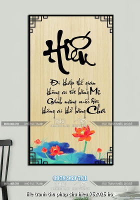 file tranh thu phap chu hieu 752025 ho