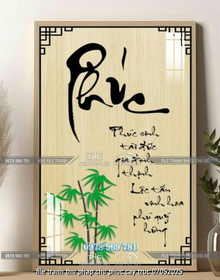 file tranh thu phap chu phuc cay truc 07052025