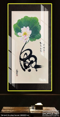 file tranh thu phap hoa sen 19042023 vvv
