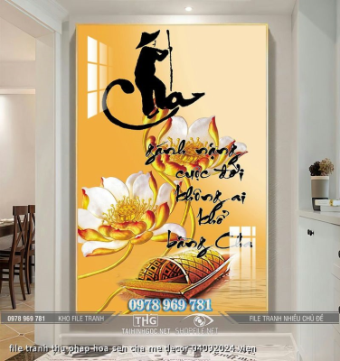 file tranh thu phap hoa sen cha me decor 04092024 vien