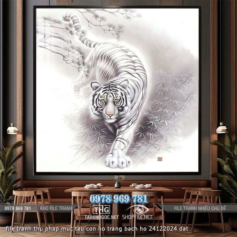 file tranh thu phap muc tau con ho trang bach ho 24122024 dat