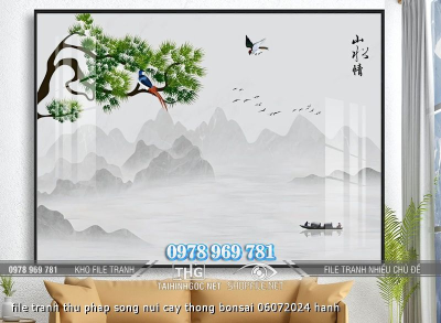 file tranh thu phap song nui cay thong bonsai 06072024 hanh