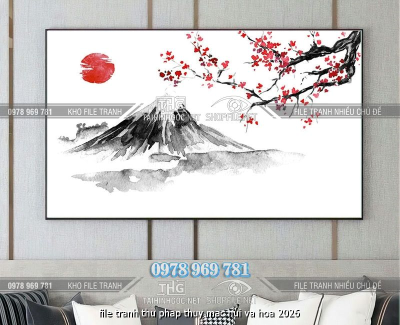 file tranh thu phap thuy mac nui va hoa 2026