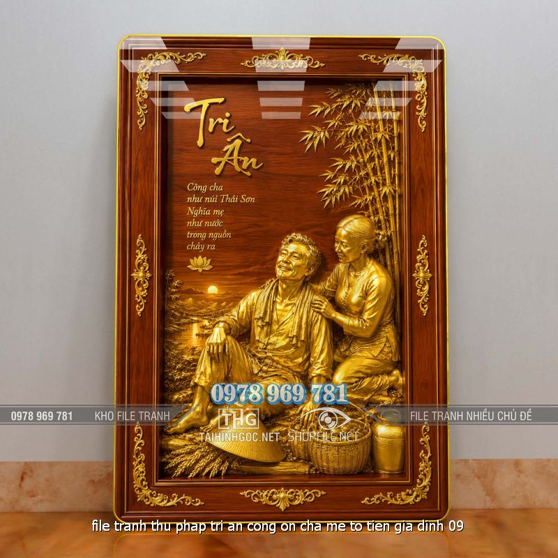 file tranh thu phap tri an cong on cha me to tien gia dinh 09