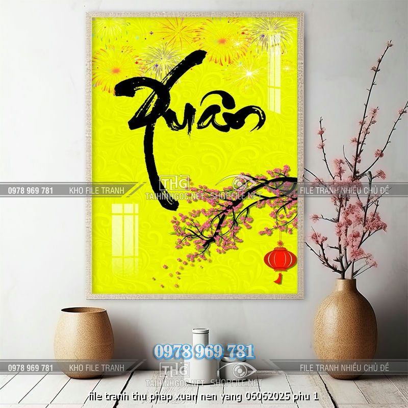file tranh thu phap xuan nen vang 06062025 phu 1