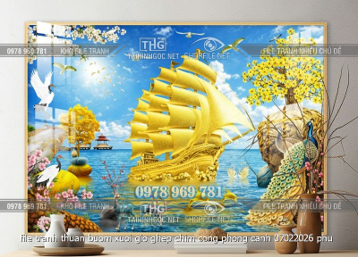 file tranh thuan buom xuoi gio ghep chim cong phong canh 07022026 phu