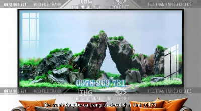 file tranh thuy be ca trang tri decal dan kinh t4173