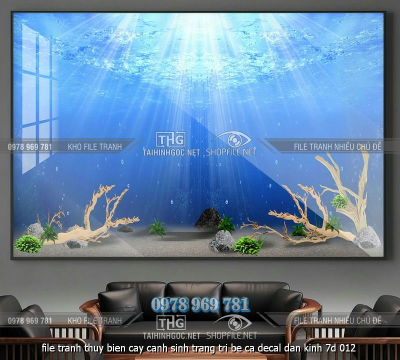 file tranh thuy bien cay canh sinh trang tri be ca decal dan kinh 7d 012