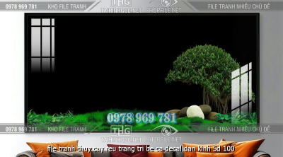 file tranh thuy cay reu trang tri be ca decal dan kinh 5d 100