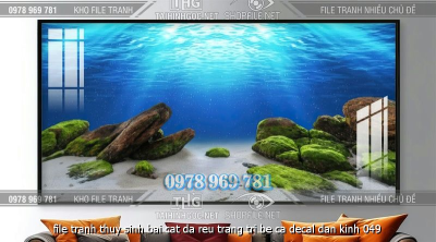 file tranh thuy sinh bai cat da reu trang tri be ca decal dan kinh 049