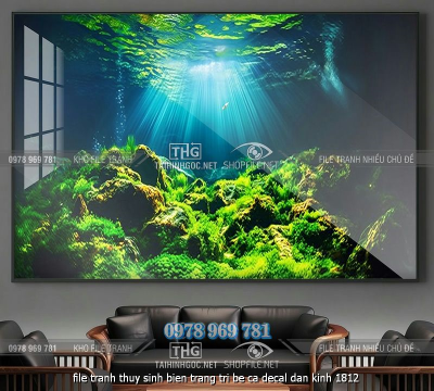 file tranh thuy sinh bien trang tri be ca decal dan kinh 1812
