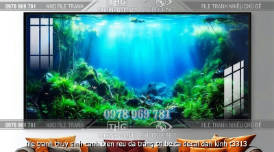 file tranh thuy sinh canh bien reu da trang tri be ca decal dan kinh t3313