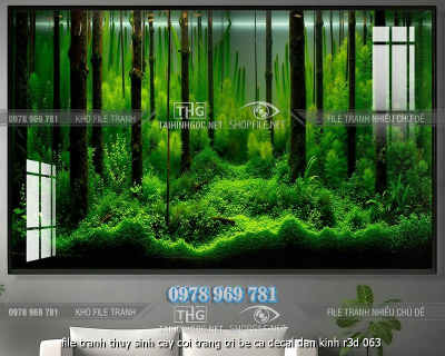 file tranh thuy sinh cay coi trang tri be ca decal dan kinh r3d 063
