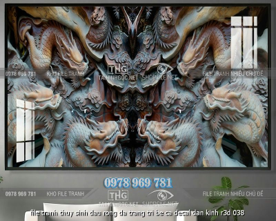 file tranh thuy sinh dau rong da trang tri be ca decal dan kinh r3d 038