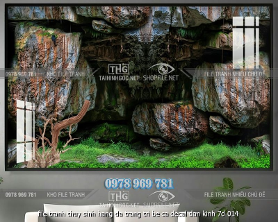 file tranh thuy sinh hang da trang tri be ca decal dan kinh 7d 014