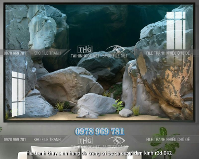 file tranh thuy sinh hang da trang tri be ca decal dan kinh r3d 042