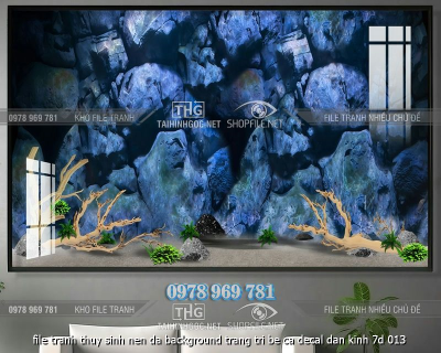 file tranh thuy sinh nen da background trang tri be ca decal dan kinh 7d 013