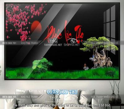 file tranh thuy sinh phuc loc tho trang tri be ca decal dan kinh 11d 050