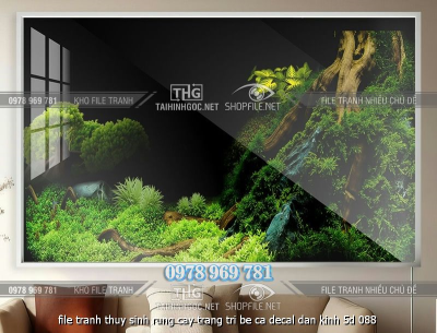 file tranh thuy sinh rung cay trang tri be ca decal dan kinh 5d 088