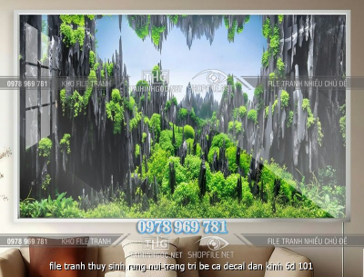 file tranh thuy sinh rung nui trang tri be ca decal dan kinh 6d 101
