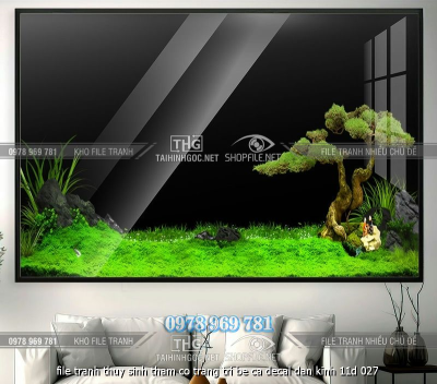 file tranh thuy sinh tham co trang tri be ca decal dan kinh 11d 027