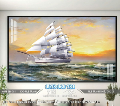 file tranh thuyen buom thuan buom xuoi gio tren bien 01072024 h