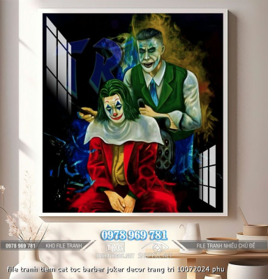 file tranh tiem cat toc barber joker decor trang tri 10072024 phu