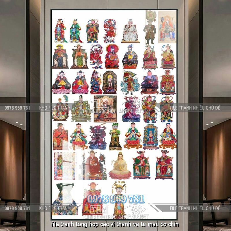 file tranh tong hop cac vi thanh va tu mau co chin