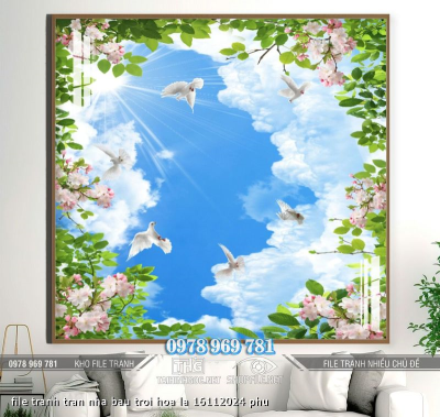 file tranh tran nha bau troi hoa la 16112024 phu