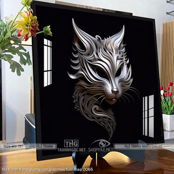 file tranh trang guong con giap meo tuoi mao 0065