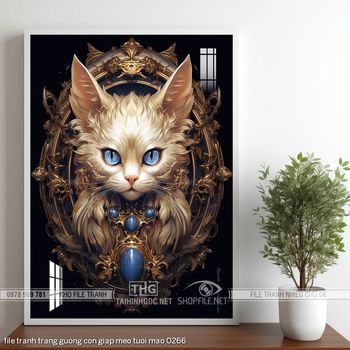 file tranh trang guong con giap meo tuoi mao 0266