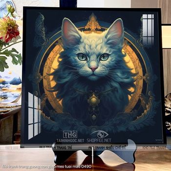 file tranh trang guong con giap meo tuoi mao 0490