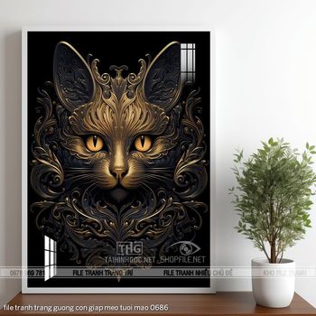 file tranh trang guong con giap meo tuoi mao 0686