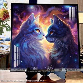 file tranh trang guong con giap meo tuoi mao 1063