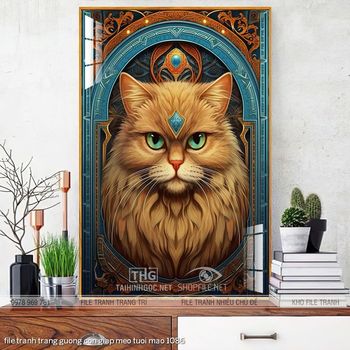 file tranh trang guong con giap meo tuoi mao 1086