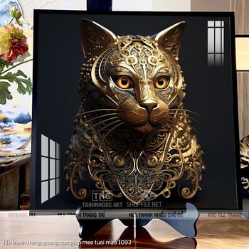 file tranh trang guong con giap meo tuoi mao 1093