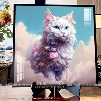 file tranh trang guong con giap meo tuoi mao 1096