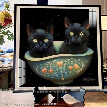 file tranh trang guong con giap meo tuoi mao 1099