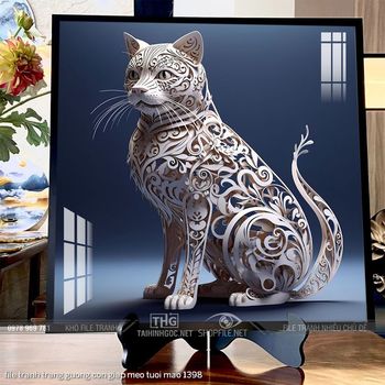 file tranh trang guong con giap meo tuoi mao 1398