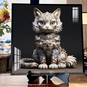 file tranh trang guong con giap meo tuoi mao 1573