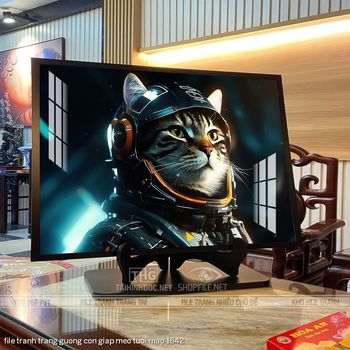 file tranh trang guong con giap meo tuoi mao 1642