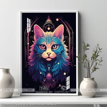 file tranh trang guong con giap meo tuoi mao 1829