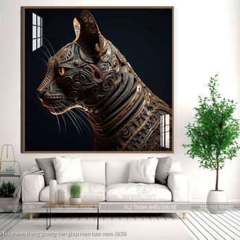 file tranh trang guong con giap meo tuoi mao 1839