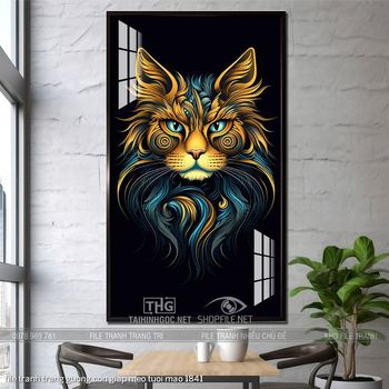 file tranh trang guong con giap meo tuoi mao 1841