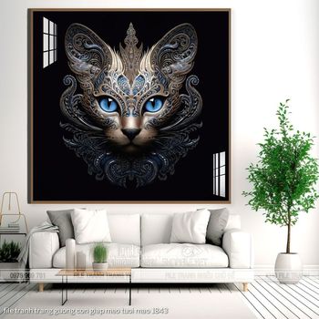 file tranh trang guong con giap meo tuoi mao 1843