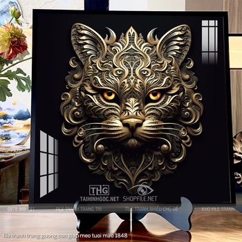 file tranh trang guong con giap meo tuoi mao 1848