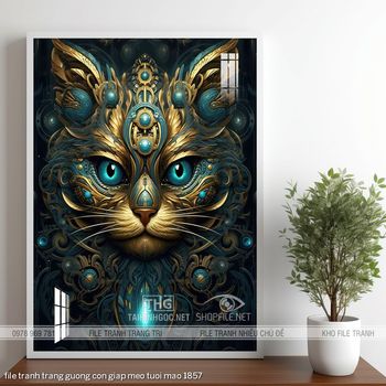 file tranh trang guong con giap meo tuoi mao 1857